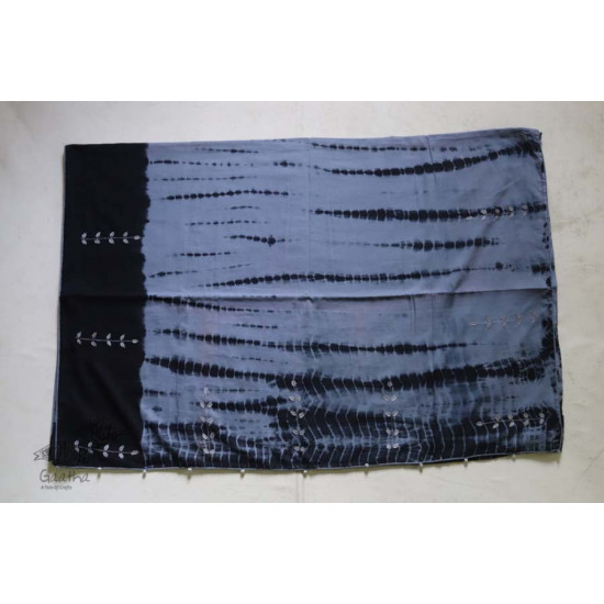 नखराली | Nakharali ✼ Embroidered Cotton Shibori Saree | 5