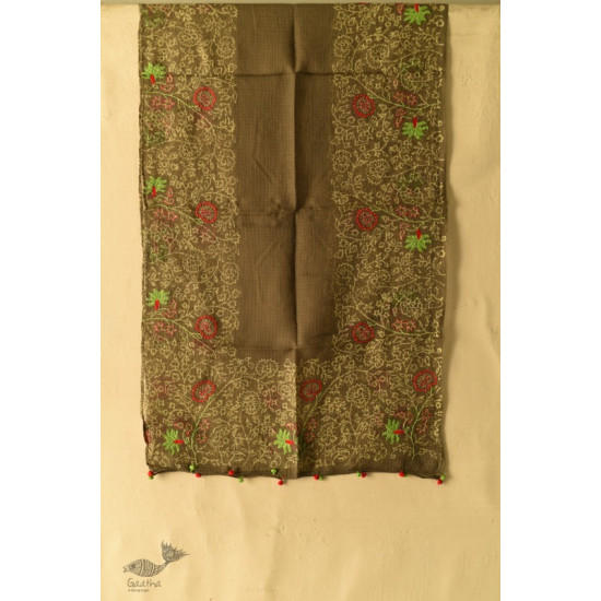 shop Block Printed Kota Cotton ✜ Embroidered Stole