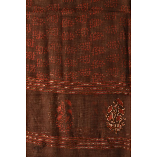 shop Block Printed Kota Cotton ✜ Embroidered Stole