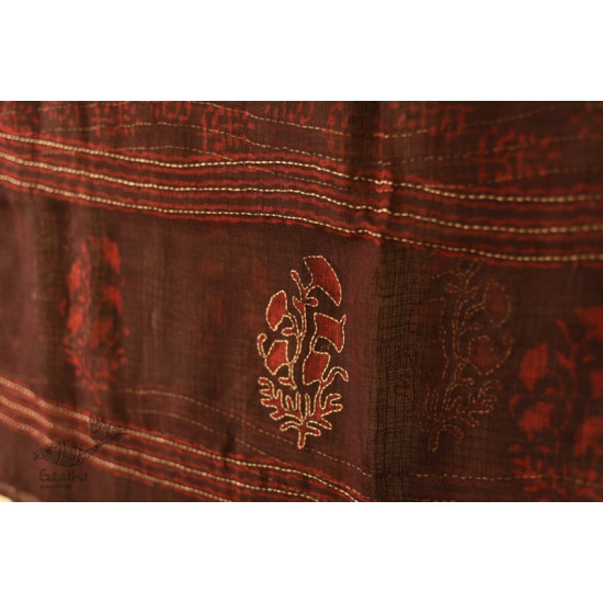 shop Block Printed Kota Cotton ✜ Embroidered Stole