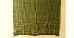 Block Printed Kota Cotton ✜ Embroidered Dupatta - Green