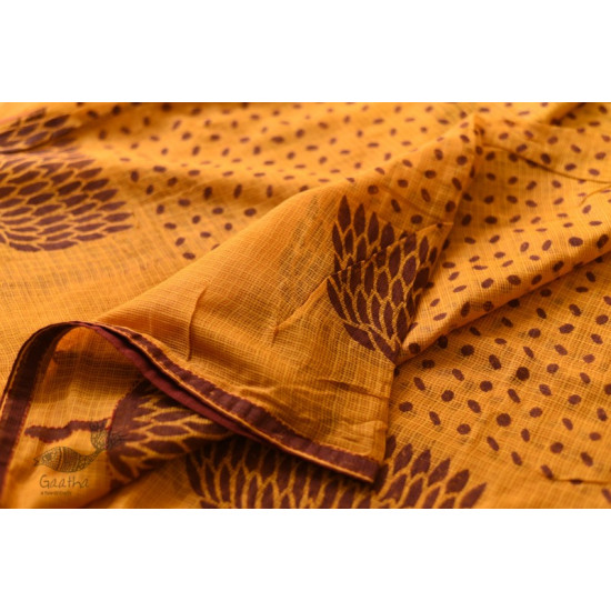 shop Block Printed Kota Cotton Embroidered Saree