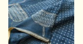 shop Block Printed Kota Cotton Embroidered Saree - Indigo Blue