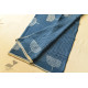 shop Block Printed Kota Cotton Embroidered Saree - Indigo Blue