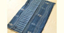 Block Printed Kota Cotton ✜ Embroidered Saree - Blue