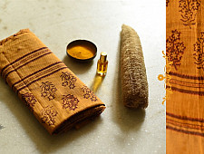 Block Printed Kota Cotton ✜ Embroidered Dupatta - Yellow