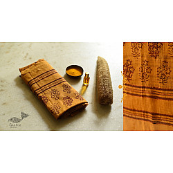 Block Printed Kota Cotton ✜ Embroidered Dupatta - Yellow