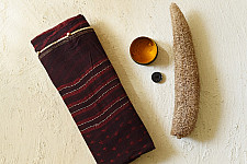 Block Printed Kota Cotton ✜ Embroidered Saree - Brown new