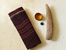 Block Printed Kota Cotton ✜ Embroidered Saree - Brown new