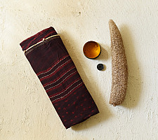 Block Printed Kota Cotton ✜ Embroidered Saree - Brown new