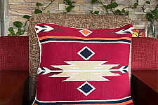 Damascus Handwoven Cotton Cushion Cover ( Single Piece - 20"x20")