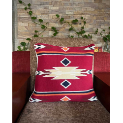 Damascus Handwoven Cotton Cushion Cover ( Single Piece - 20"x20")