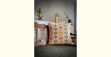  Mogra Handwoven Cotton Cushion Cover ( Single Piece - 20"x20")