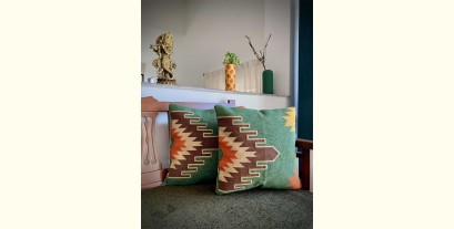 Samarkand Handwoven Cotton Cushion Cover ( Single Piece - Two Size Options)