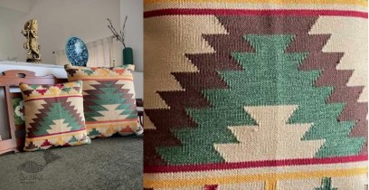 Minsk Handwoven Cotton Cushion Cover ( Single Piece - Two Size Options)