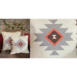 Tankla Handwoven Cotton Cushion Cover ( Single Piece - Two Size Options)