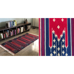 Dhurrie Ya Dil | Bukhara - Handwoven Cotton Dhurrie ( Size Options Available )