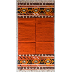 Dhurrie Ya Dil . दरी-या दिल | Kangan Handwoven Cotton Punja Dhurrie  ( Size Options Available )