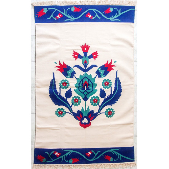 shop Iznik Handwoven Cotton Punja Dhurrie