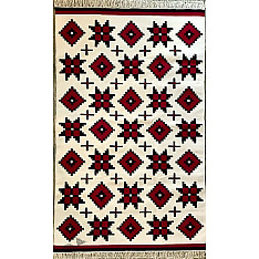 Dhurrie Ya Dil . दरी-या दिल | Madras Handwoven Cotton Punja Dhurrie ( Size Options Available )