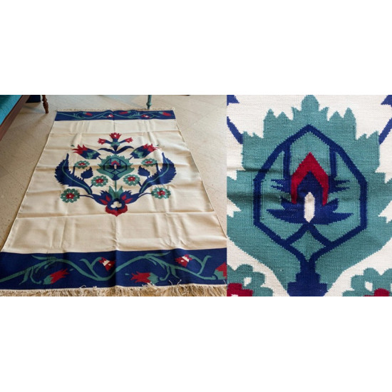 shop Iznik Handwoven Cotton Punja Dhurrie