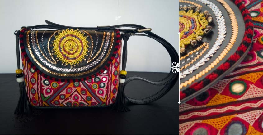 Tunes From the Duens ⌘ Leather Handbag With Kutchi Embroidery ⌘ 16