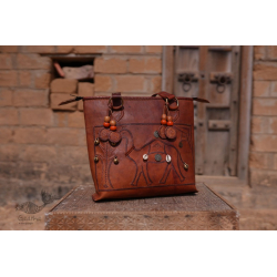 Tunes From the Duens ⌘  Leather Handbag With Jatt Embroidery ⌘ 2