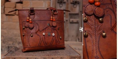 Tunes From the Duens ⌘  Leather Handbag With Jatt Embroidery ⌘ 2