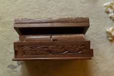 Wood Flower Carving ~ Walnut Wood Box