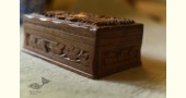 Wood Flower Carving ~ Walnut Wood Box 