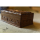 Wood Flower Carving ~ Walnut Wood Box 