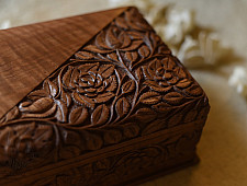 Gulab Wood Carving ~ Walnut wood box
