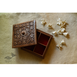 Wood Carving ~ Walnut Wood Dry Fruit Box