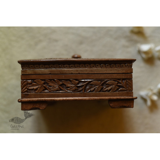 buy Wood Carving ~ Walnut Wood Dry Fruit Box