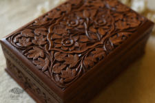 Surajmukhi Wood Carving ~ Walnut Wood Box