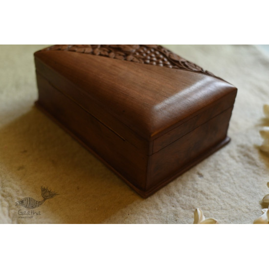 shop Grapes Wood Carving ~ Walnut wood box