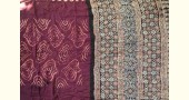 shop online Modal Silk Ajrakh Tie & Dye violet  Saree