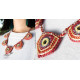 shop Handmade applique & Embroidered fabric necklace