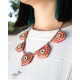 shop Handmade applique & Embroidered fabric necklace