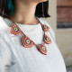 shop Handmade applique & Embroidered fabric necklace