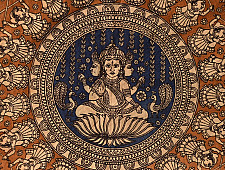 Mata ni Pachedi Painting - Tridevi (Lakshmi, Parvati, Saraswati)