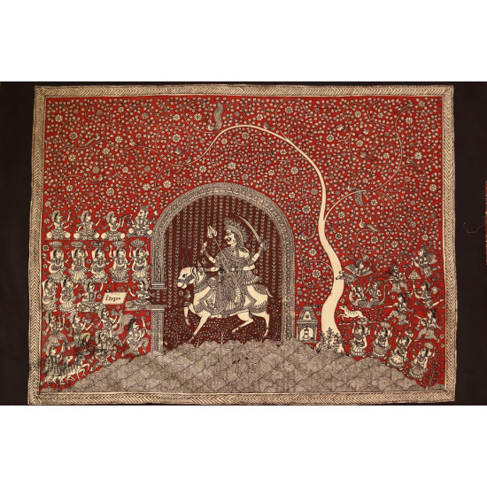 Sacred cloth of the Goddess - Meldi Maa ( 28 X 21 )