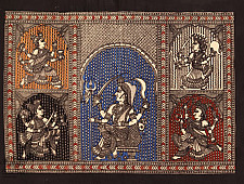 Sacred cloth of the Goddess - Panch Avtar ( 15" X 18" )