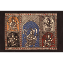 Sacred cloth of the Goddess - Panch Avtar ( 15" X 18" )