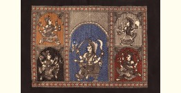 Sacred cloth of the Goddess - Panch Avtar ( 15" X 18" )