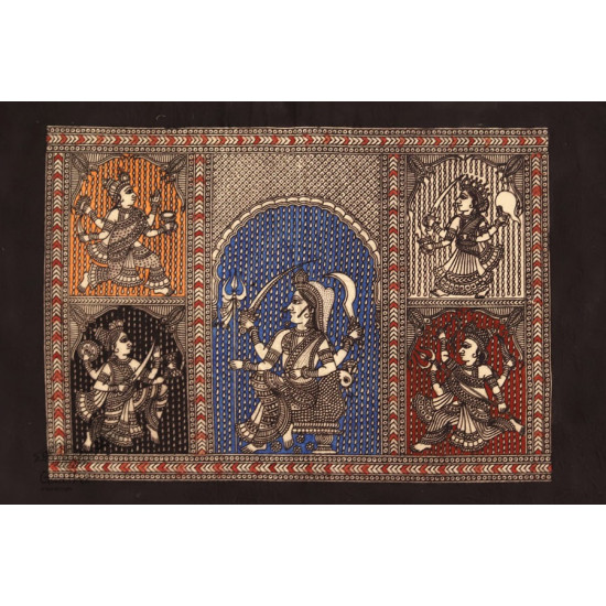 Sacred cloth of the Goddess - Panch Avtar ( 15 X 18 )