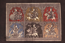 Sacred cloth of the Goddess - Six Devi ( 15" X 18" )