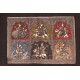 Sacred cloth of the Goddess - Six Devi ( 15 X 18 )