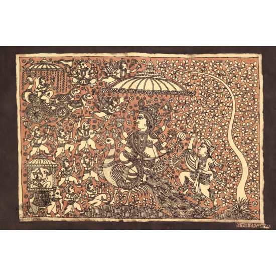 Sacred cloth of the Goddess - Saraswati ( 15 X 18 )