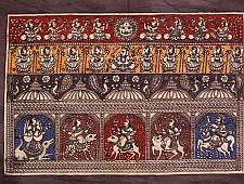 Sacred cloth of the Goddess - Panch Devi ( 15" X 18" )